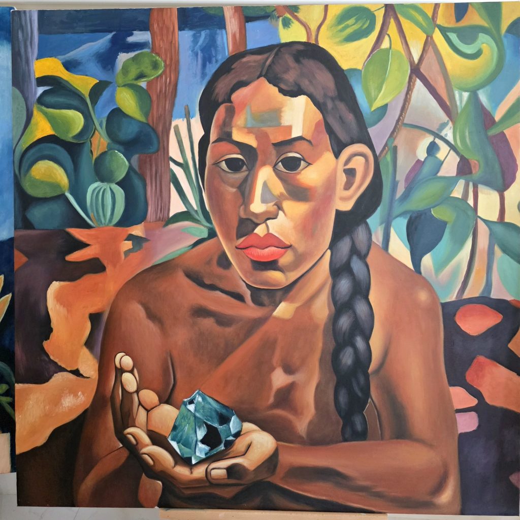 Walter Barshai – Tahitian woman with emerald crystals